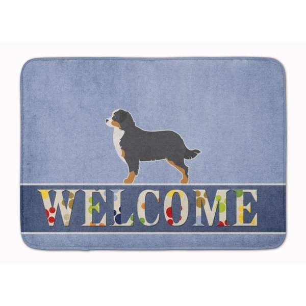 Carolines Treasures Bernese Mountain Dog Welcome Machine Washable Memory Foam Mat BB5523RUG